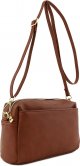 Triple Zip Small Crossbody Bag