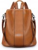 Women Soft Leather Backpack Antitheft Rucksack Ladies Shoulder Bag