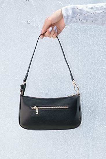 Shoulder Bag for Women Retro Vegan Leather Classic Clutch Tote HandBags Purses with Zipper Closure